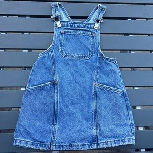 Zara girls denim overall dress